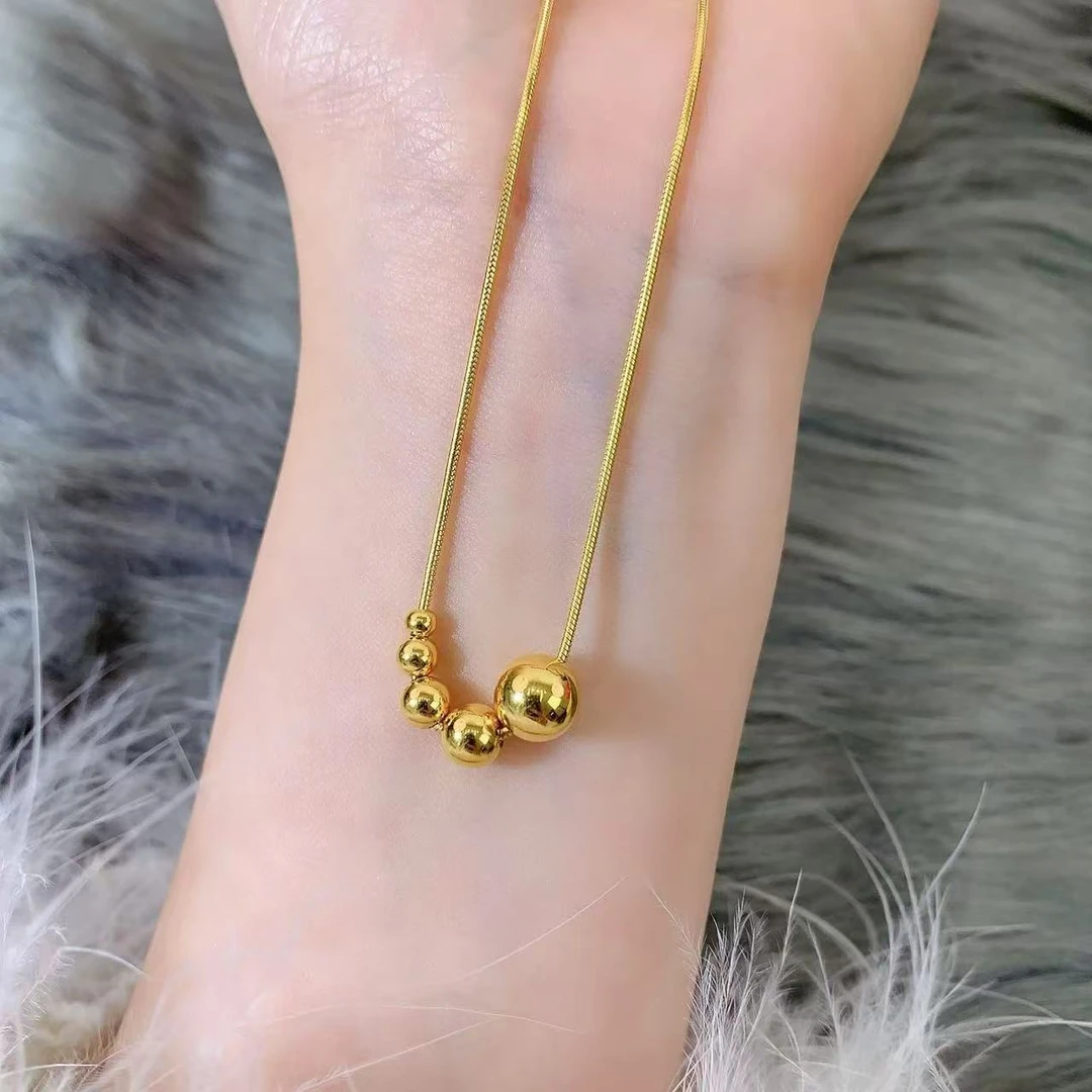 【伟新源】足金999 5G工艺  三珠蛇骨套链42+3长10.09克