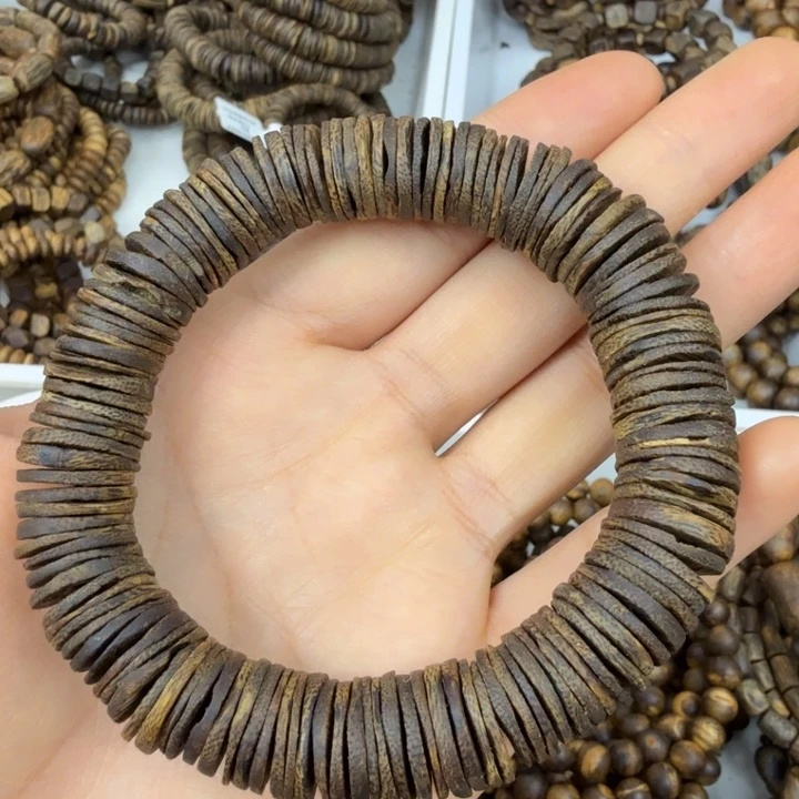 沉香手串沉香绿奇楠药片沉水卡十三29.6