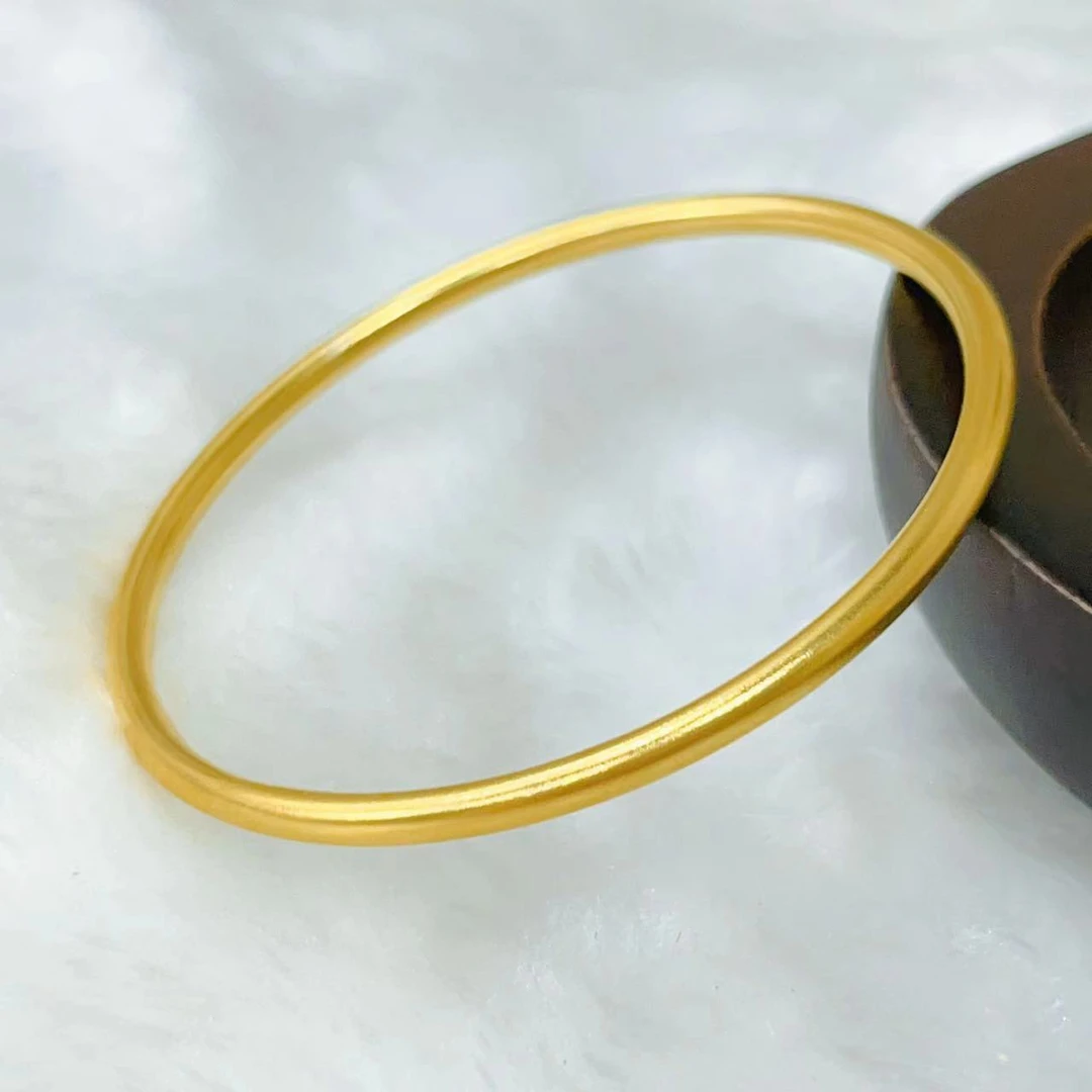 Y-6433  经典磨砂3mm粗素圈手镯  多层厚度工艺 + 专柜礼盒