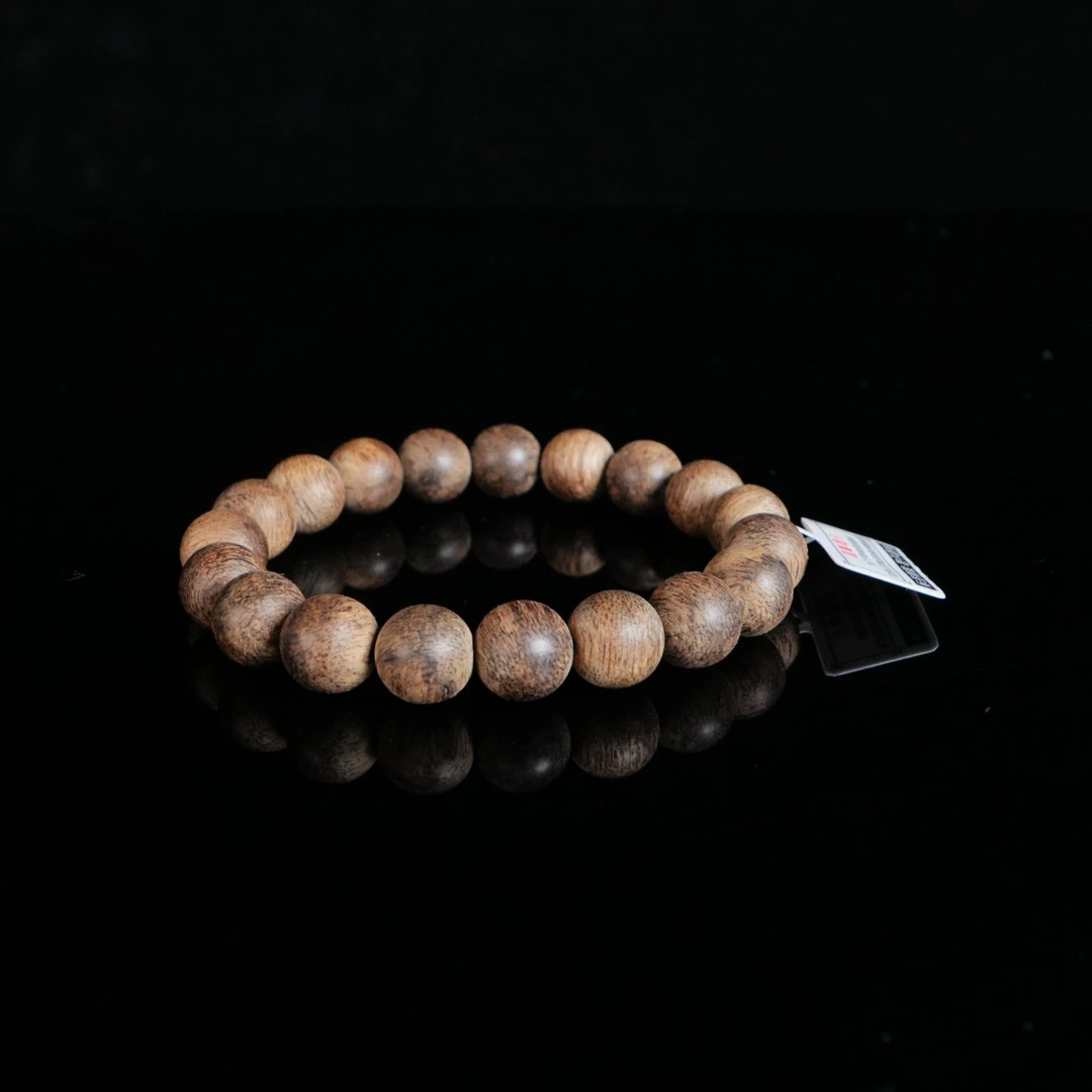 B9703 达拉干熟结土沉沉水手串 1.1cm 14.3g