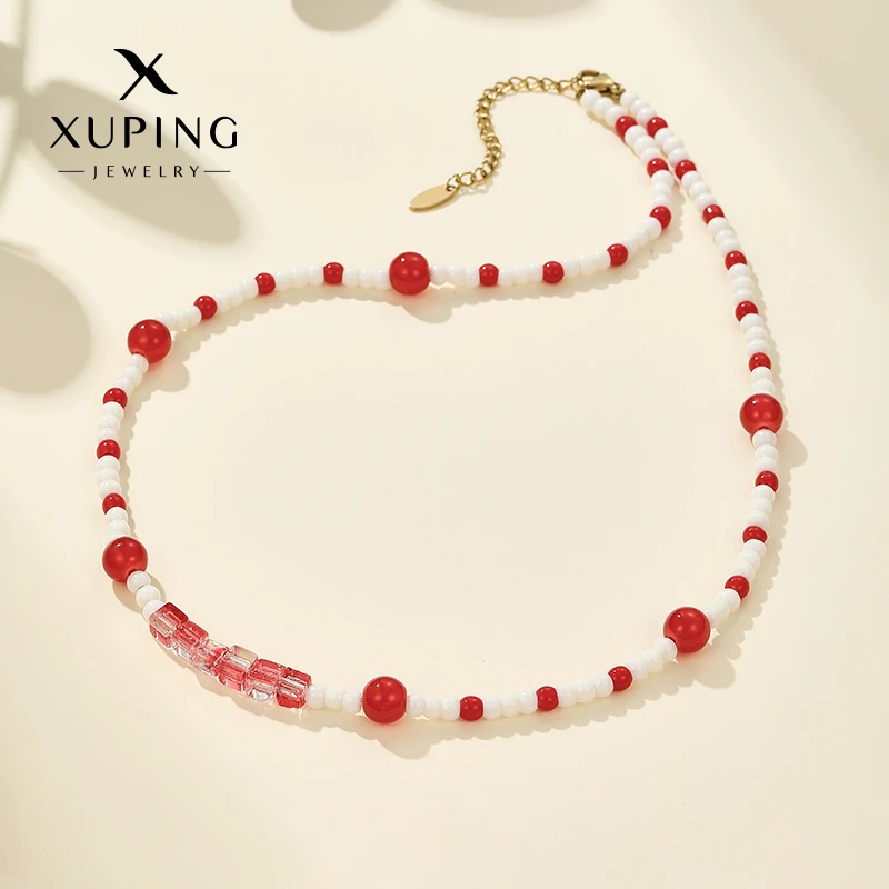 XUPING/旭平首饰 不锈钢玻璃项链 新年款【潘生福利】 T001031663