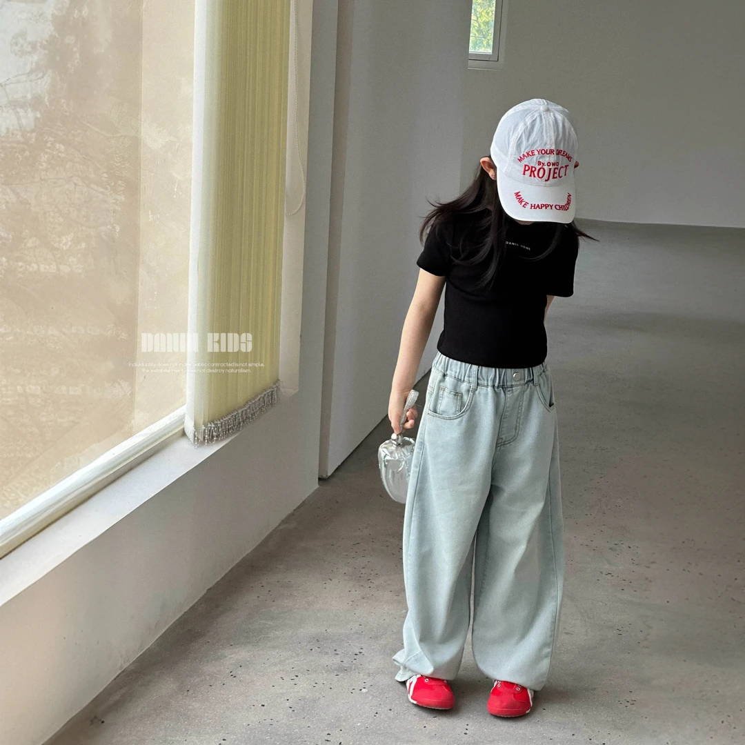 【嗒囜】天丝牛仔山本裤形女童夏装新款牛仔裤休闲长裤夏季童装裤子