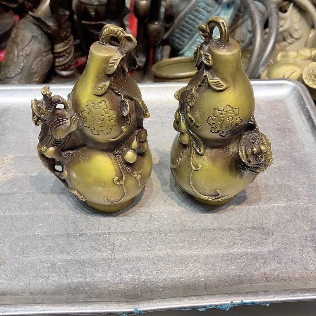 A***下黄铜摆件，文房摆件