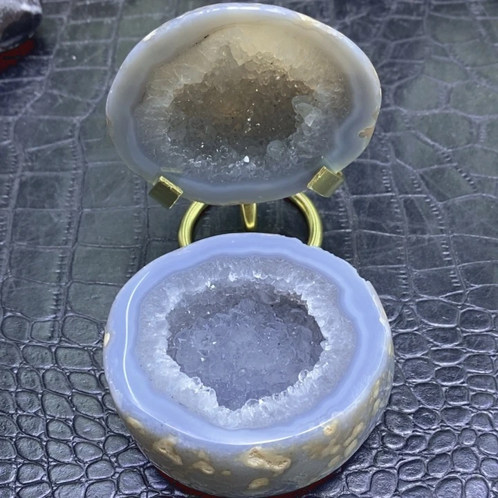 未镶嵌珠宝半成品水晶蓝晶盆