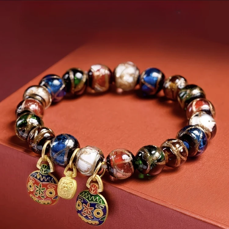 手链 琉璃手串五彩国潮女手链
