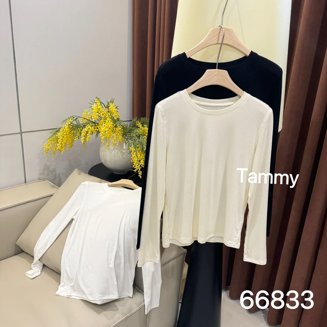 Tammy圆领柔软亲肤显瘦正肩上衣