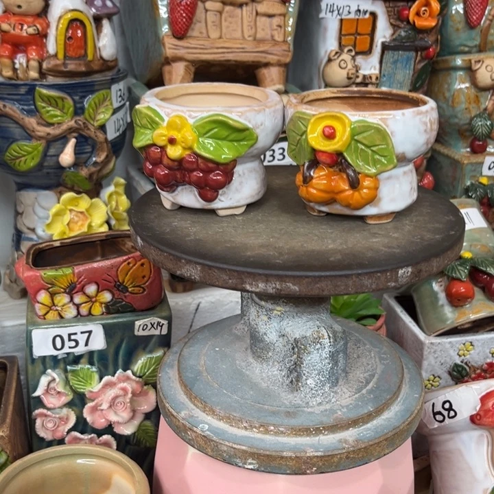 紫砂花盆粗陶材质多肉花盆