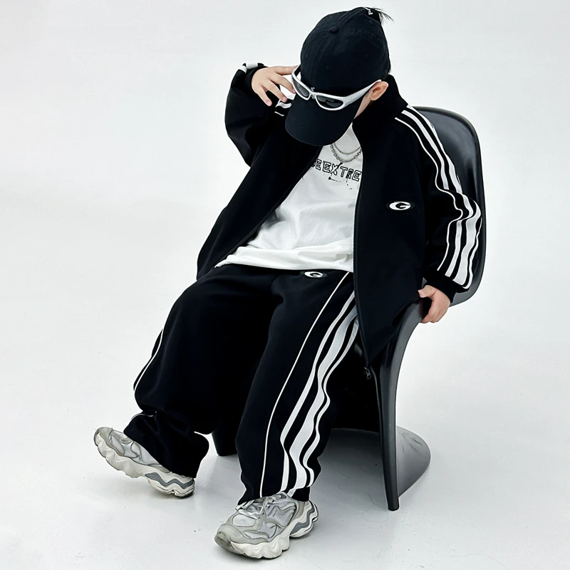 儿童装男童套装秋装2025新款春秋款外套男孩休闲青少年秋季衣服潮