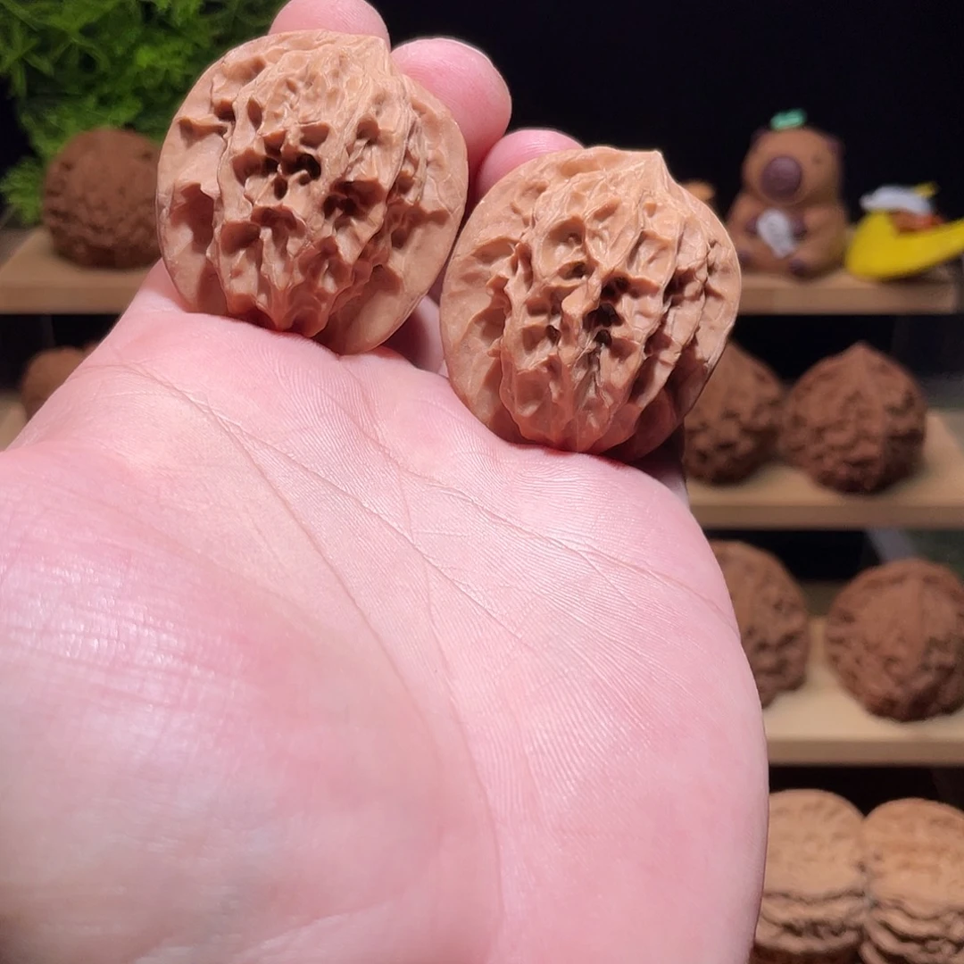 闲***缦桃核把件芭蕉扇文玩核桃