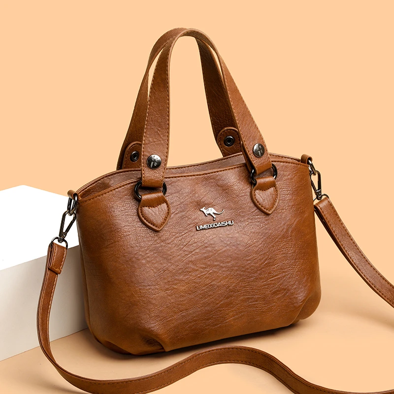 法式手提式斜挎包单肩中年韩版肩包斜跨复古妈妈包