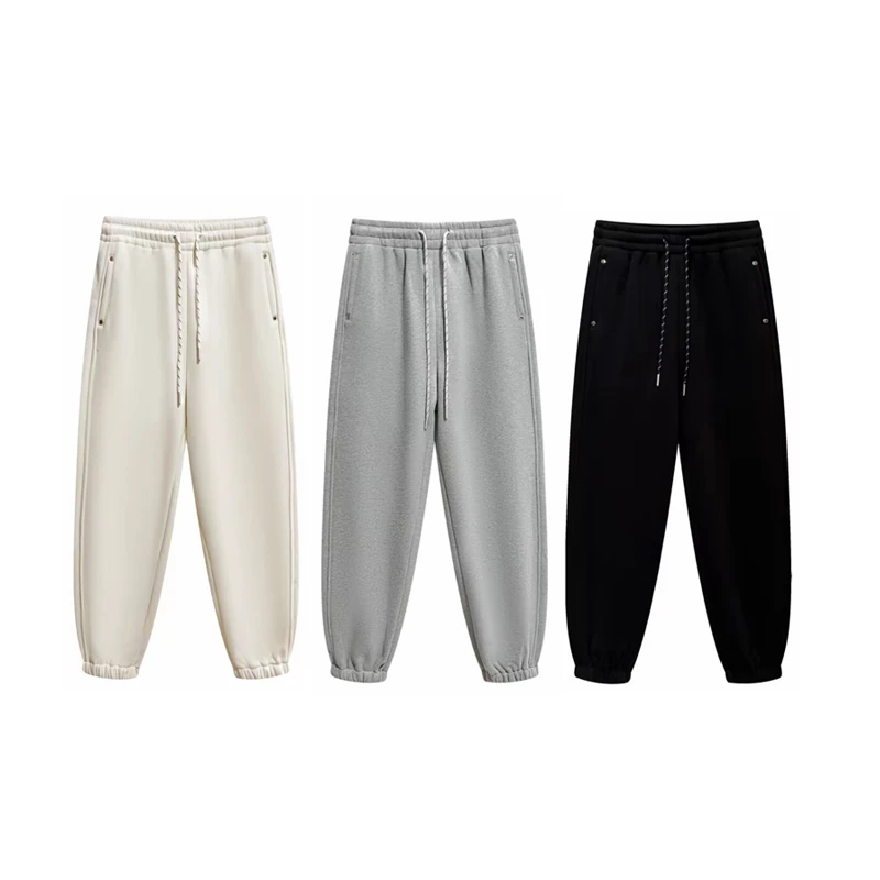 （运费险）加厚奥粒绒束脚女卫裤定制款韩系秋冬新款松紧腰束脚卫裤