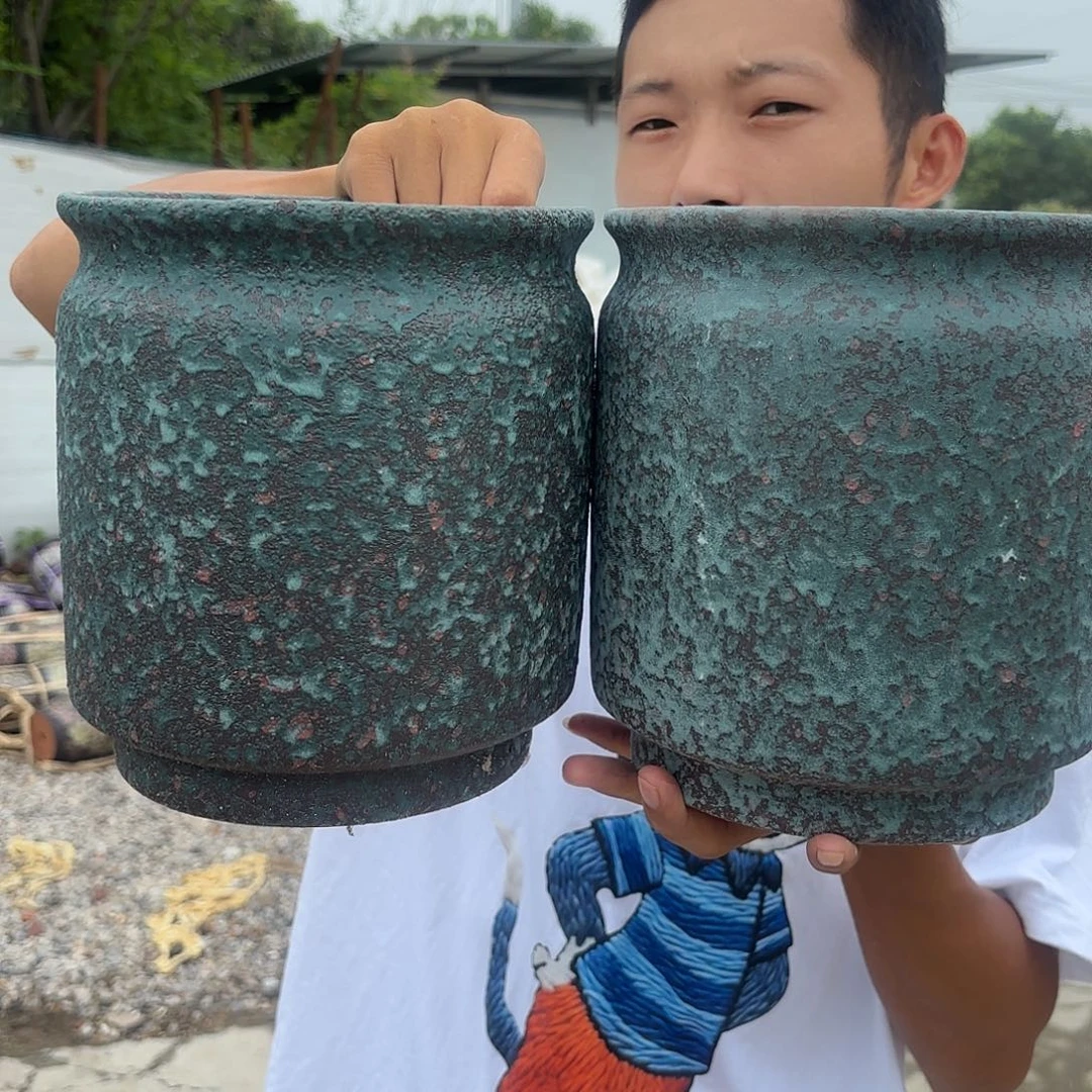 复古绿直筒两个福利口径18高度20