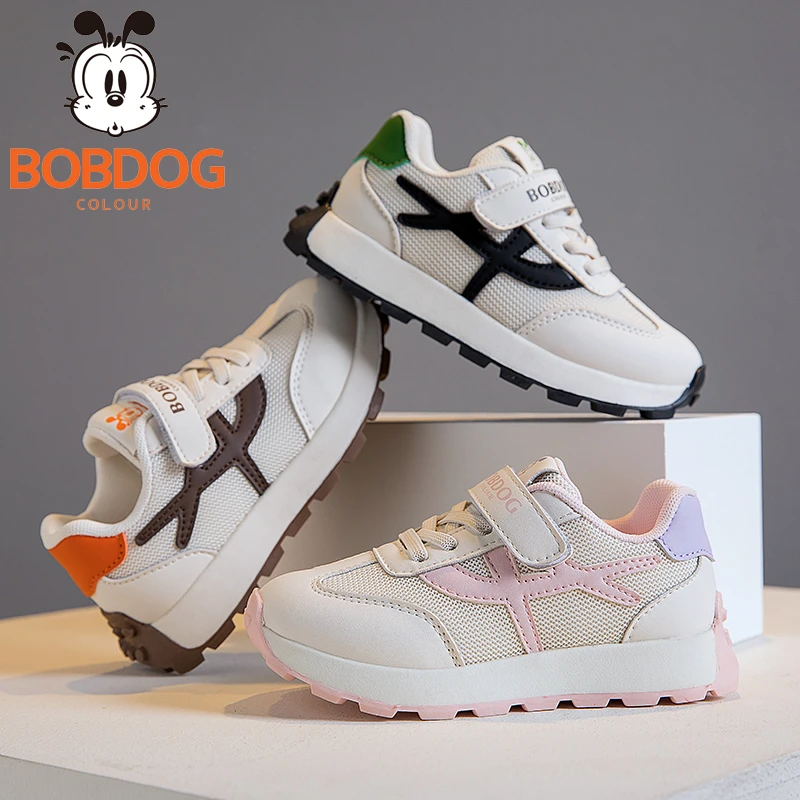 巴布豆女童鞋子春季2025新款软底儿童小白鞋女孩百搭运动鞋