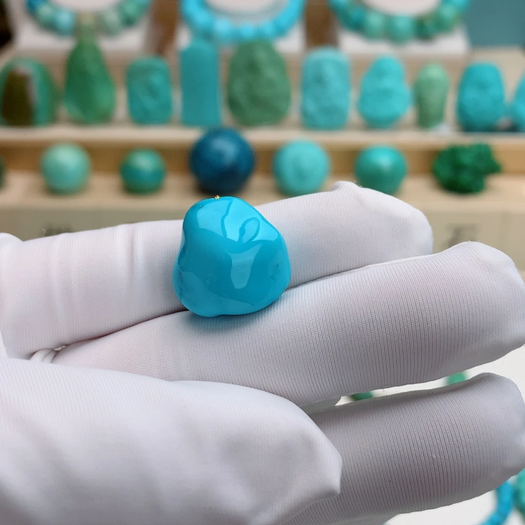 绿松石未镶嵌挂件