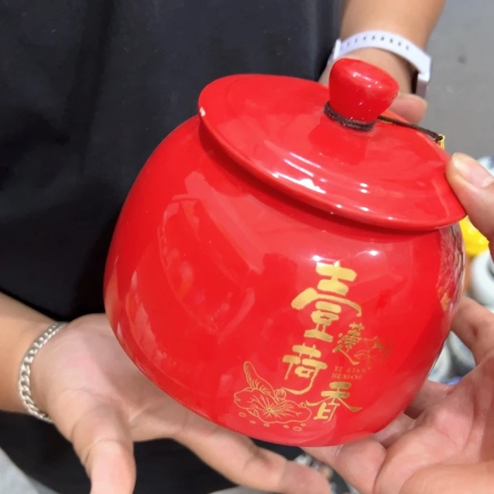 瑕疵福利品陶瓷茶叶罐介意勿拍
