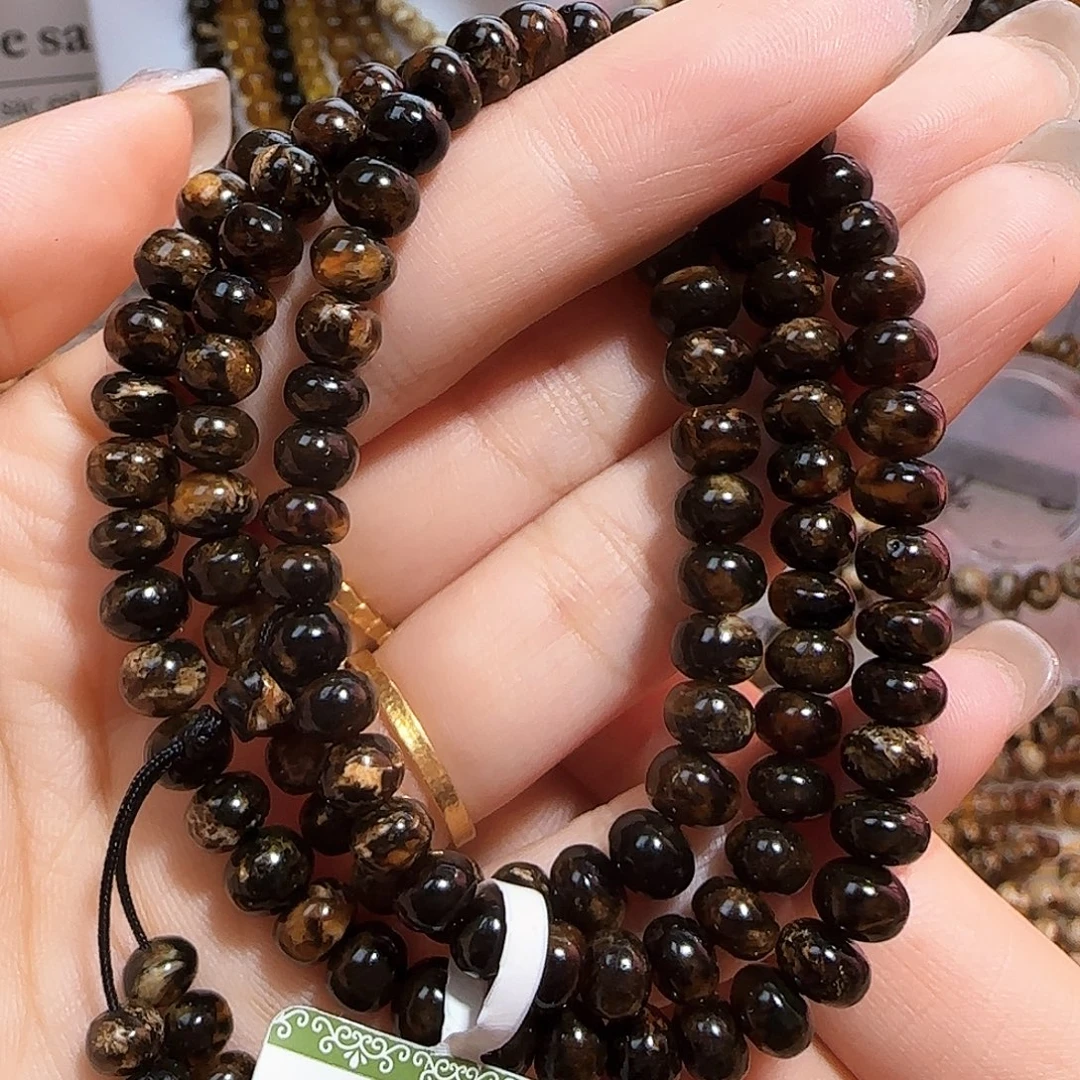 琥珀未镶嵌裸石6+黑花