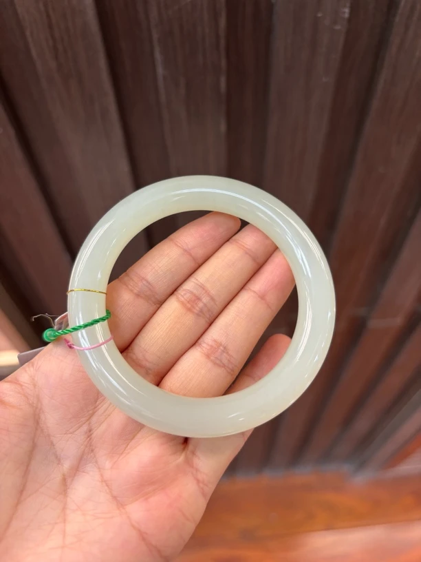 070415YX 和田玉青海料浅晴水手镯56圈口