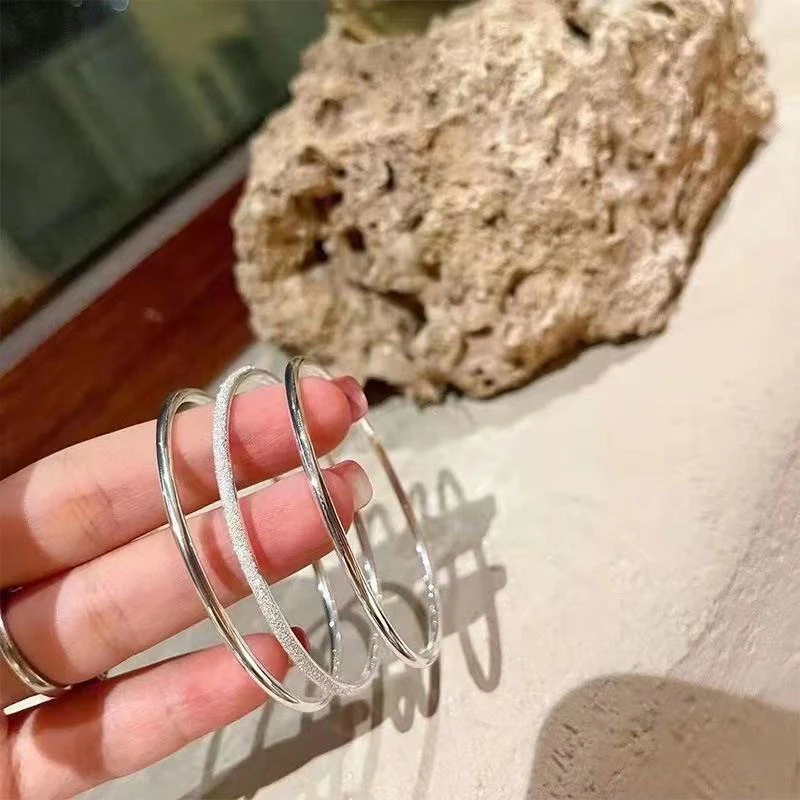 足银手镯 精品三层银梦银手镯（无礼盒）CL040