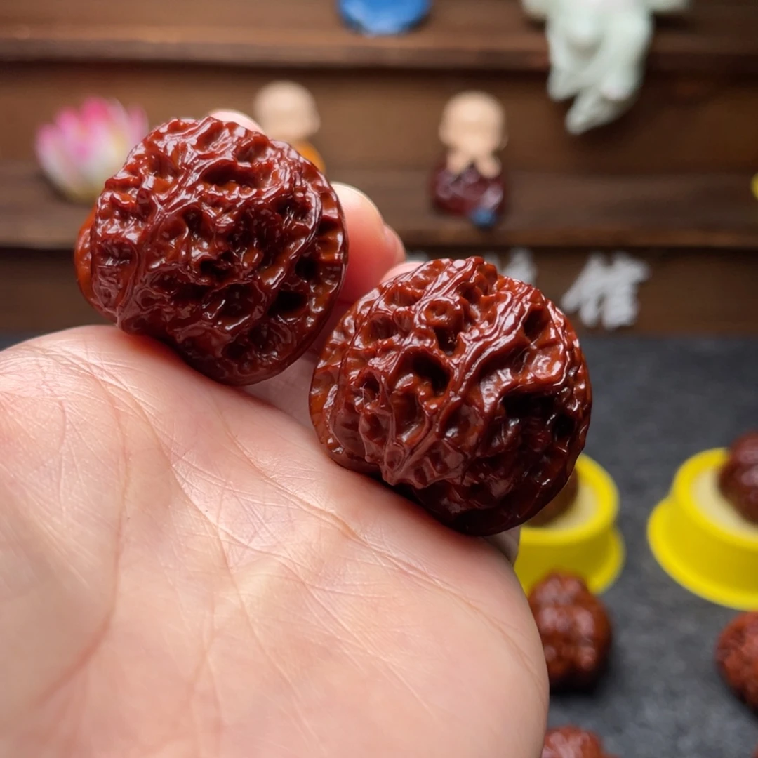 吊坠文玩核桃文玩核桃 手把件 苹果圆 35