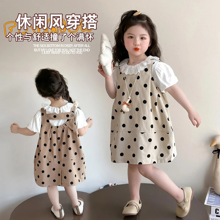 女童装2025新款洋气春秋个性女孩韩版爆款公主潮款吊带夏装1-3岁