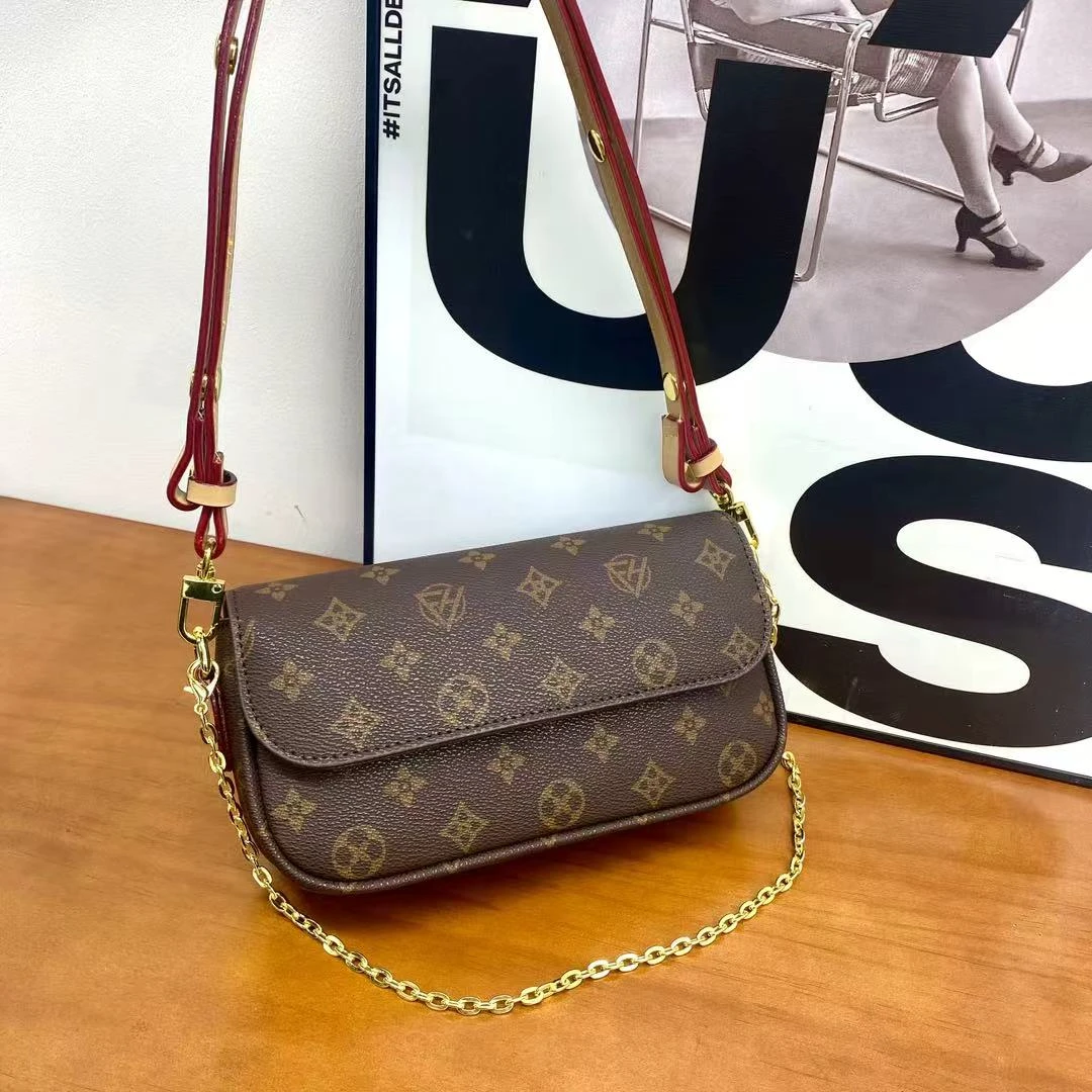 【A21-6215 】潮牌2025新款腋下麻将包百搭单肩包斜挎链条包