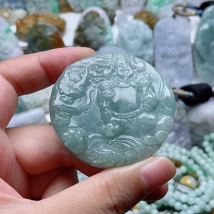 翡翠未镶嵌吊坠(不含链)1