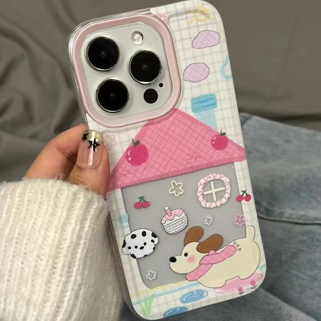 房子小狗适用苹果13手机壳iphone16pro/15/14/12小米vivo华为oppo