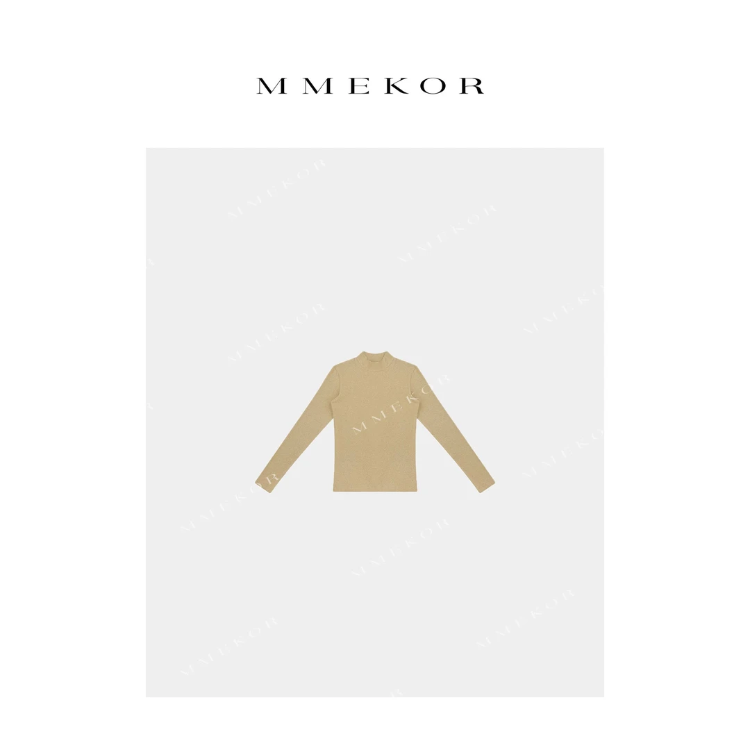 MMEKOR“贵妇打底王”T恤 2025新款高智淡人风百搭上衣 88830