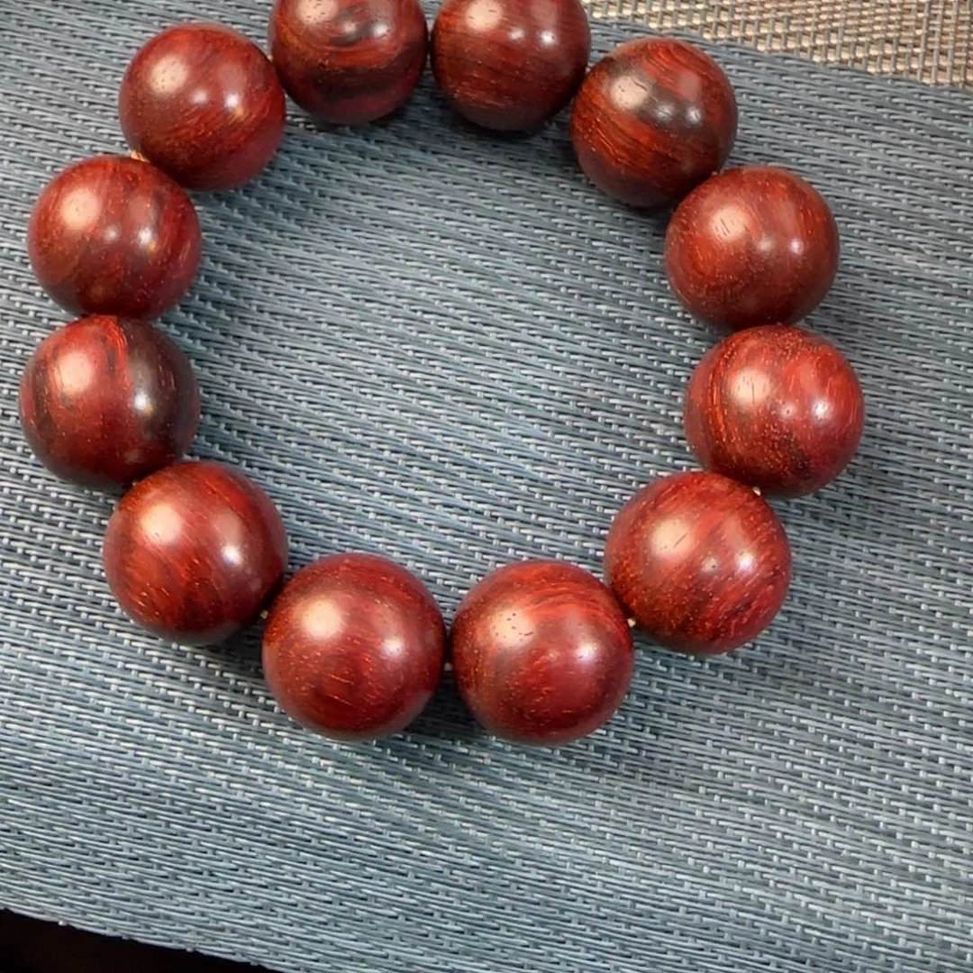 木y**a紫檀手串2.0单圈带点水波