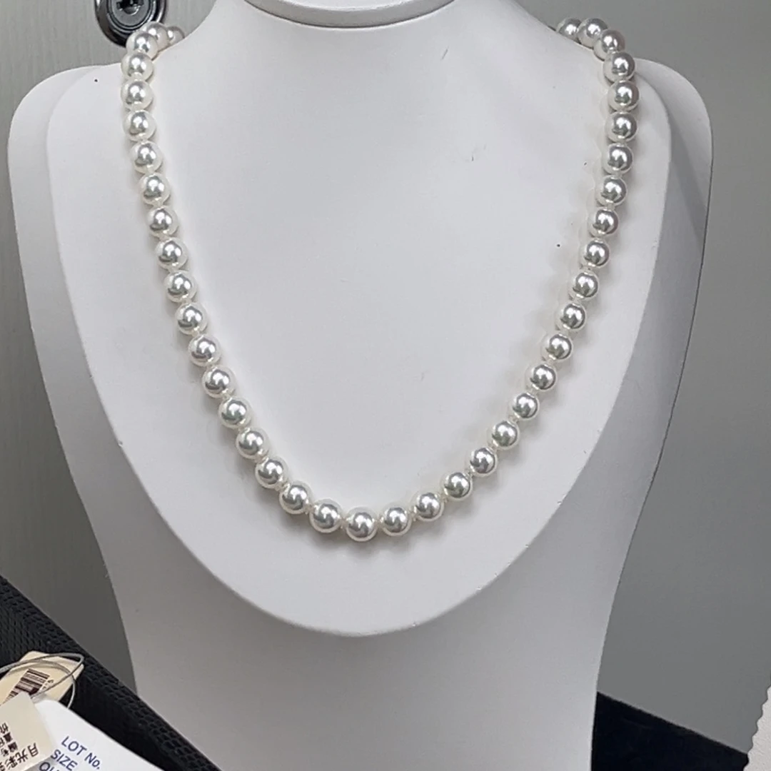 颈饰未镶嵌海水珍珠8-8.5真科研无调色天女