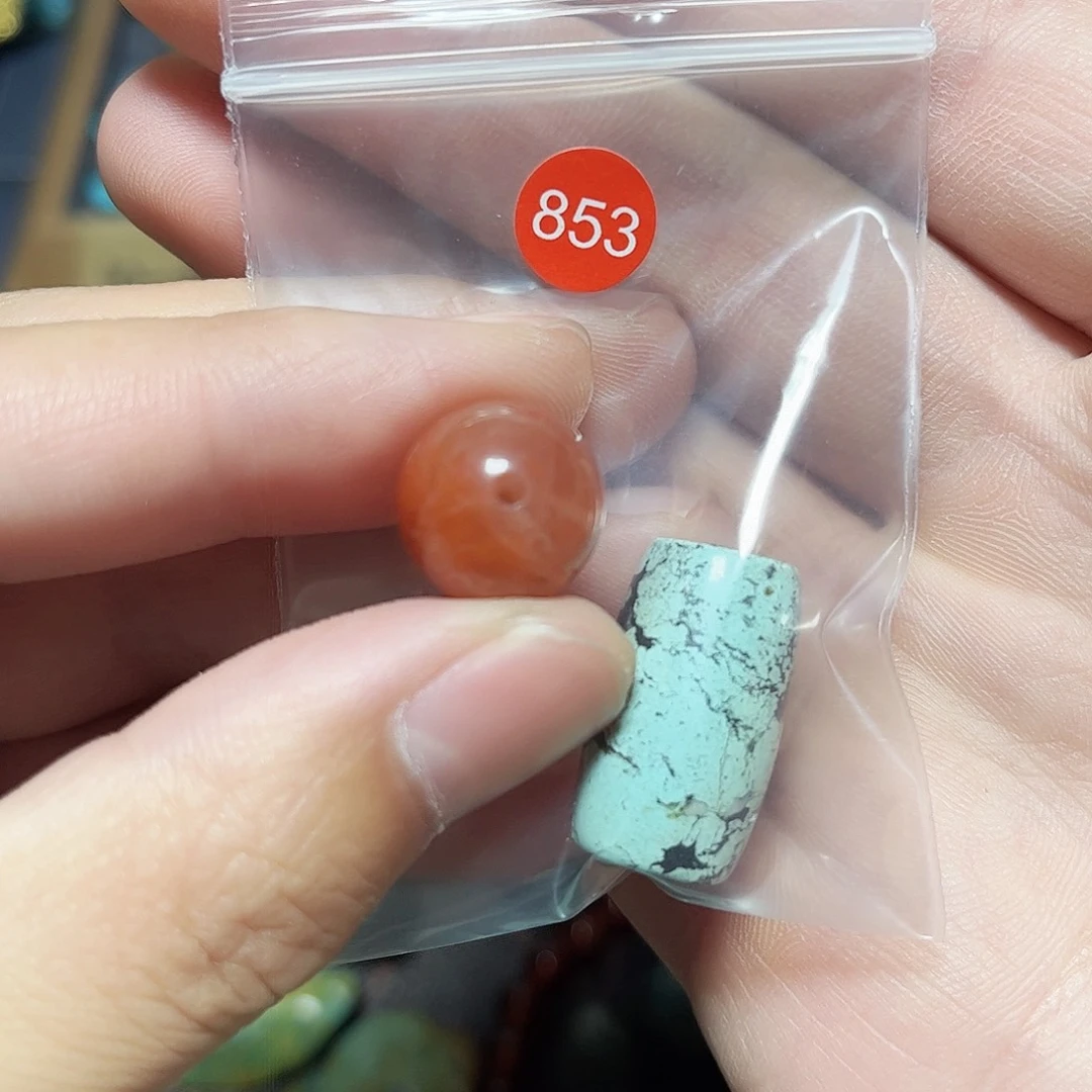 白***狼玛瑙/玉髓未镶嵌圆珠桶珠老型手串！！