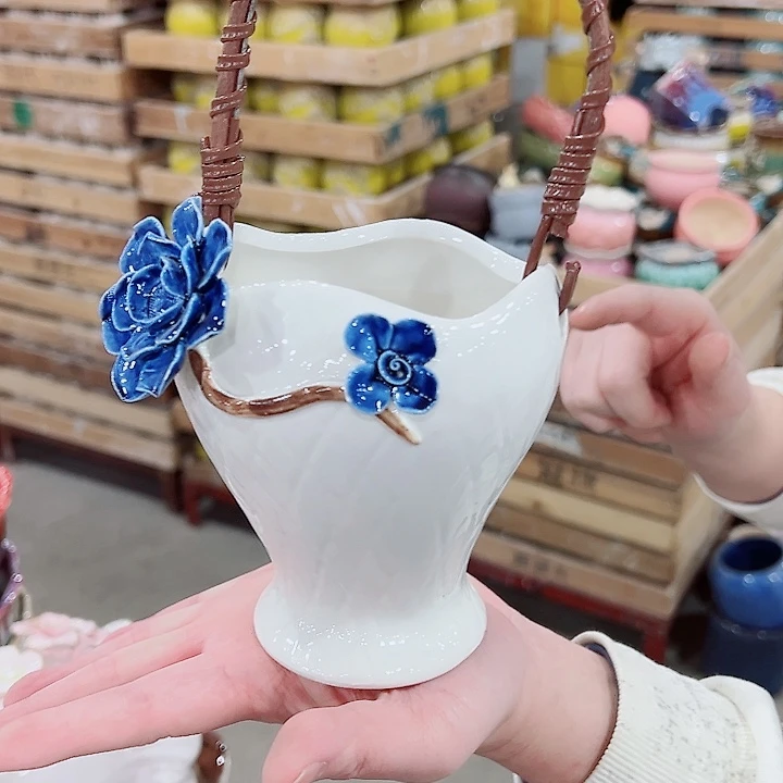 有孔，凑单福利满10元发货陶瓷多肉花盆！