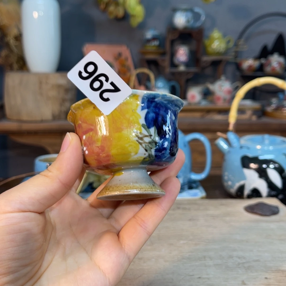 壶素浅陶瓷手工手绘