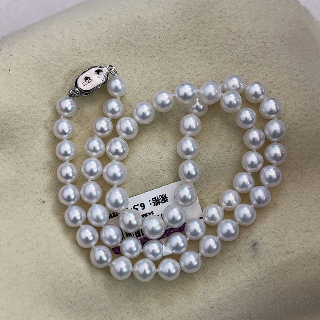 颈饰银S925镶嵌淡水珍珠