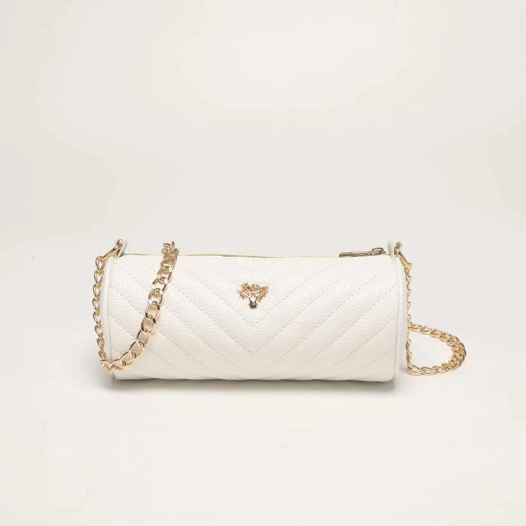 时尚圆筒包女士包轻奢新款简约女包小众设计绣花包包