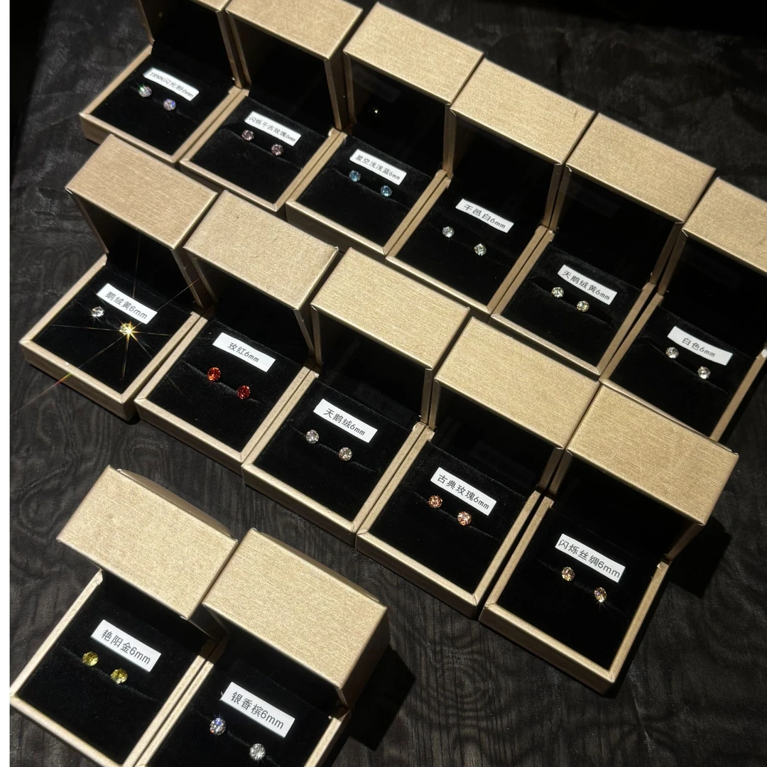 钛钢耳饰 钛钢耳饰 亏米浮力4支6mm 爆闪华子杆粗0.8耳骨蜗钛钢圆