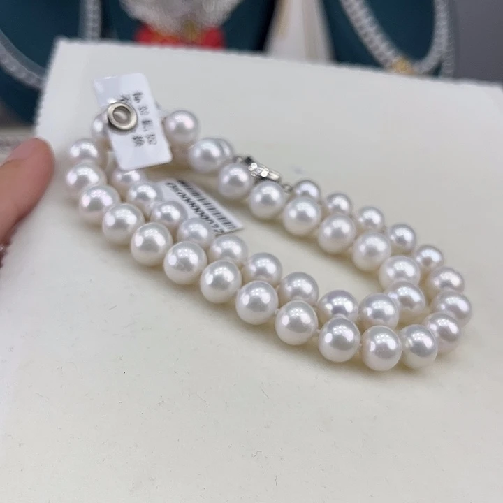 淡水珍珠银S925镶嵌颈饰10➕极光高品