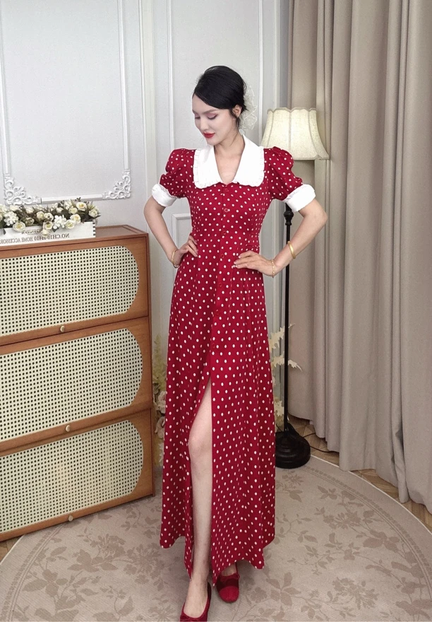 ADLA裙长135左右新款法式连衣裙修身显瘦连衣裙高级感收腰连衣裙