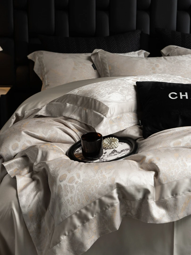 曼加斯-天丝棉色织提花四件套轻奢高定100支天丝棉色织提花四件套