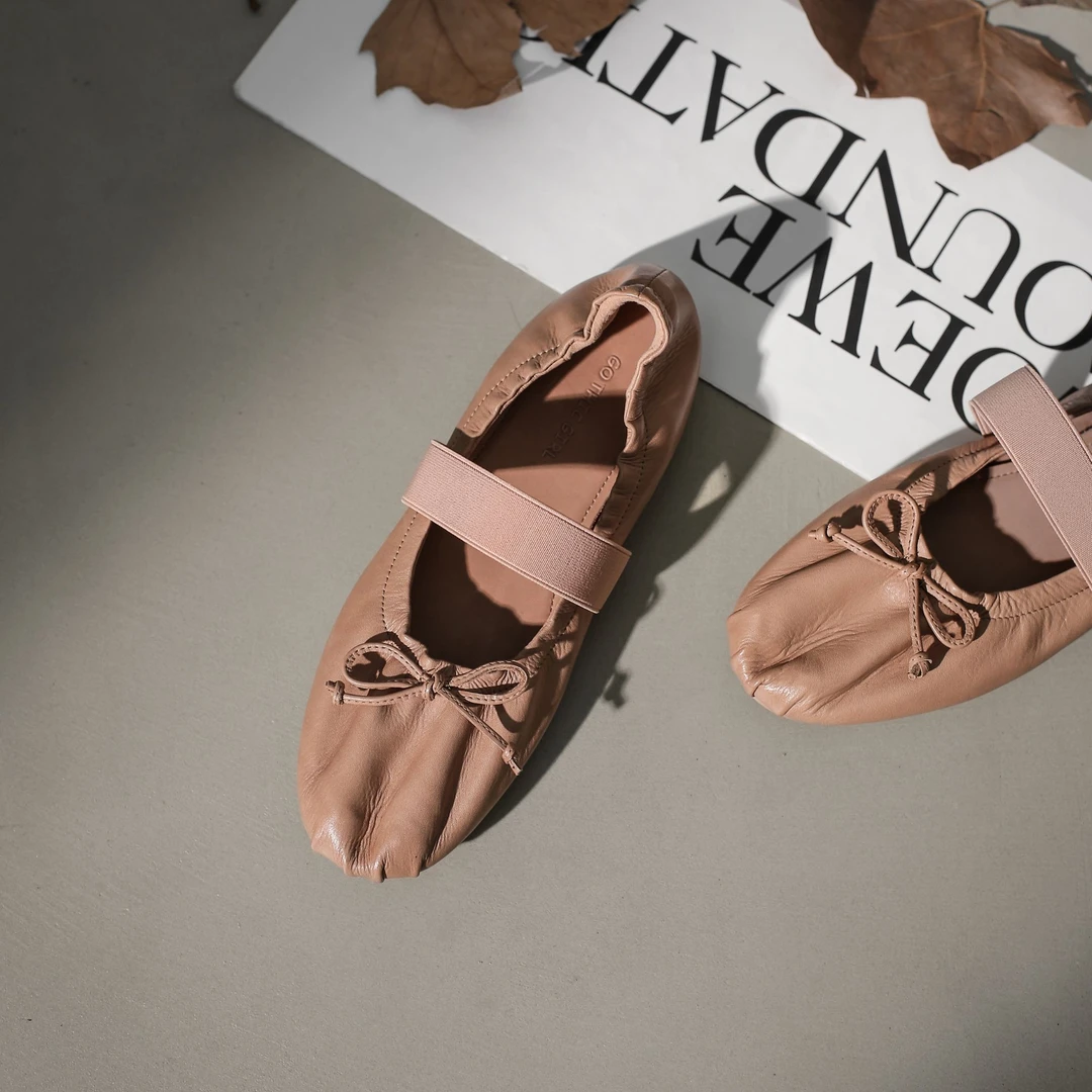 平底芭蕾舞单鞋女2025新款春夏法式配裙子玛丽珍气质蝴蝶结单鞋