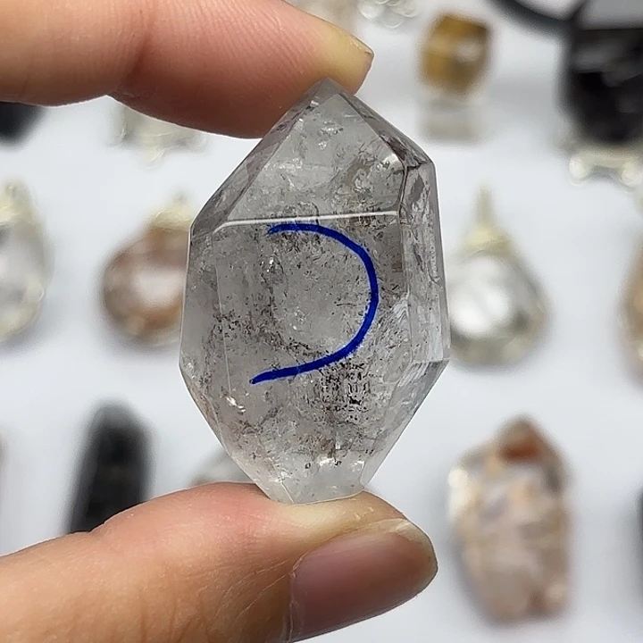 未镶嵌颈饰水晶白水胆闪灵钻38mm+