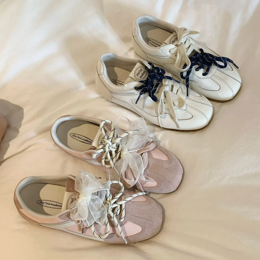 南风Chio2nd 德训鞋鞋子女2025新款网纱鞋带休闲鞋运动鞋