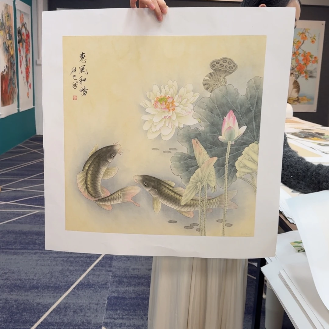 国画纯手绘山水花鸟