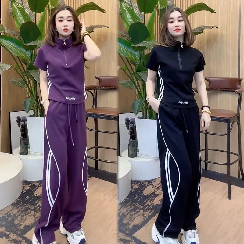 【3361人收藏】2025春夏季新款气质时尚套装女宽松大码网红洋气