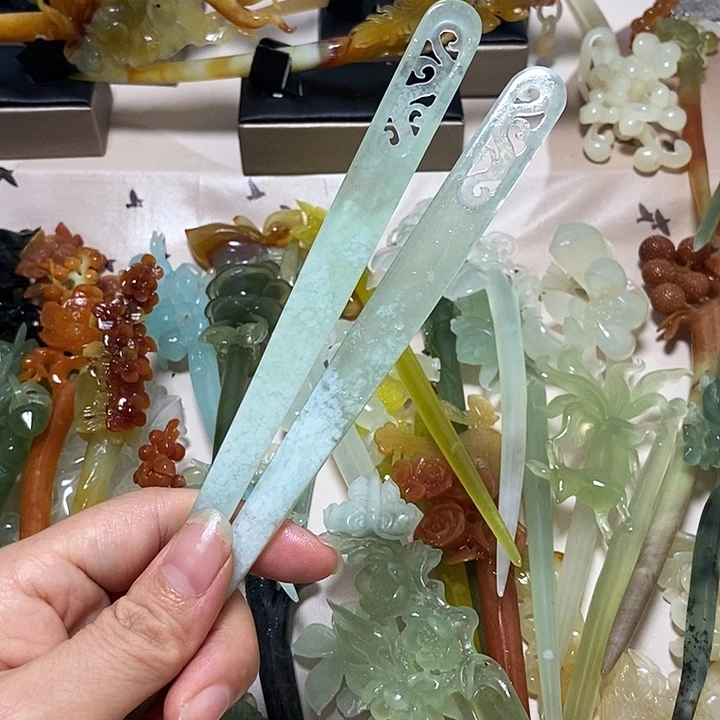 未镶嵌岫玉发簪发簪