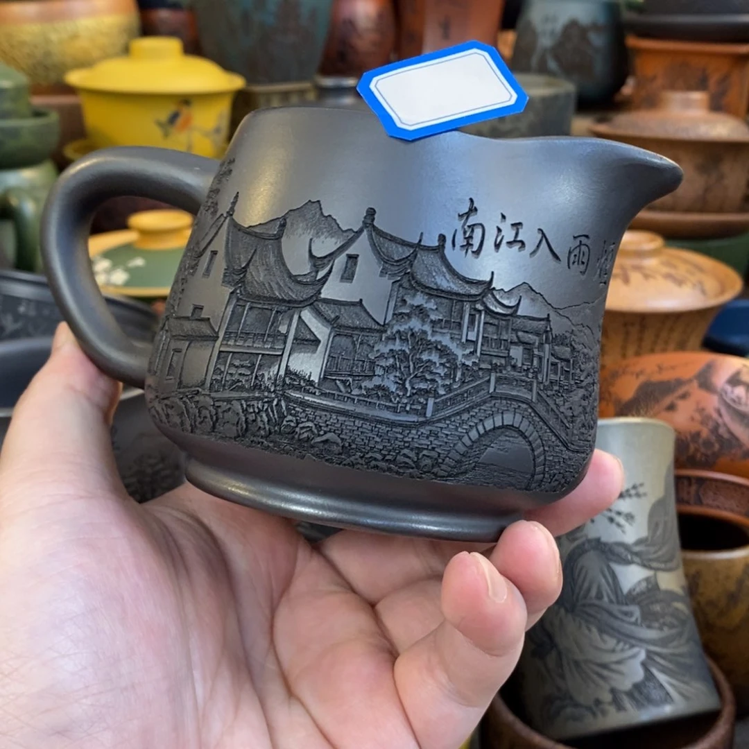 紫砂杯子宜兴全手工紫砂杯