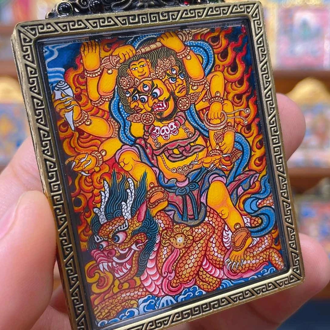 大笑明王热贡小唐卡