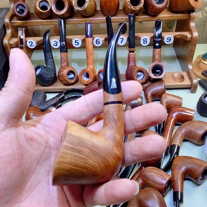 何***真意大利手工皮埃尔路易基烟斗