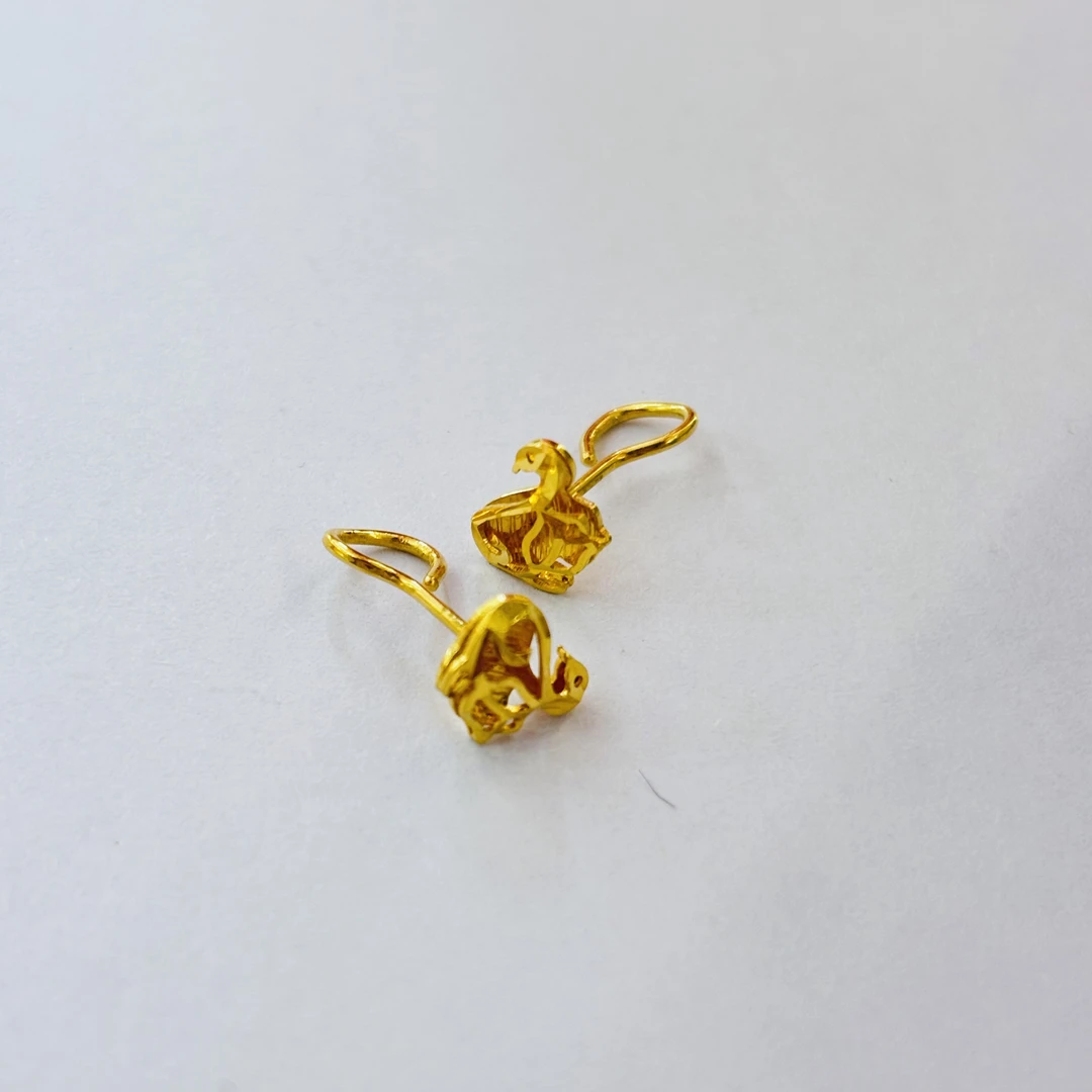 黄金足金999小清新耳钉耳饰