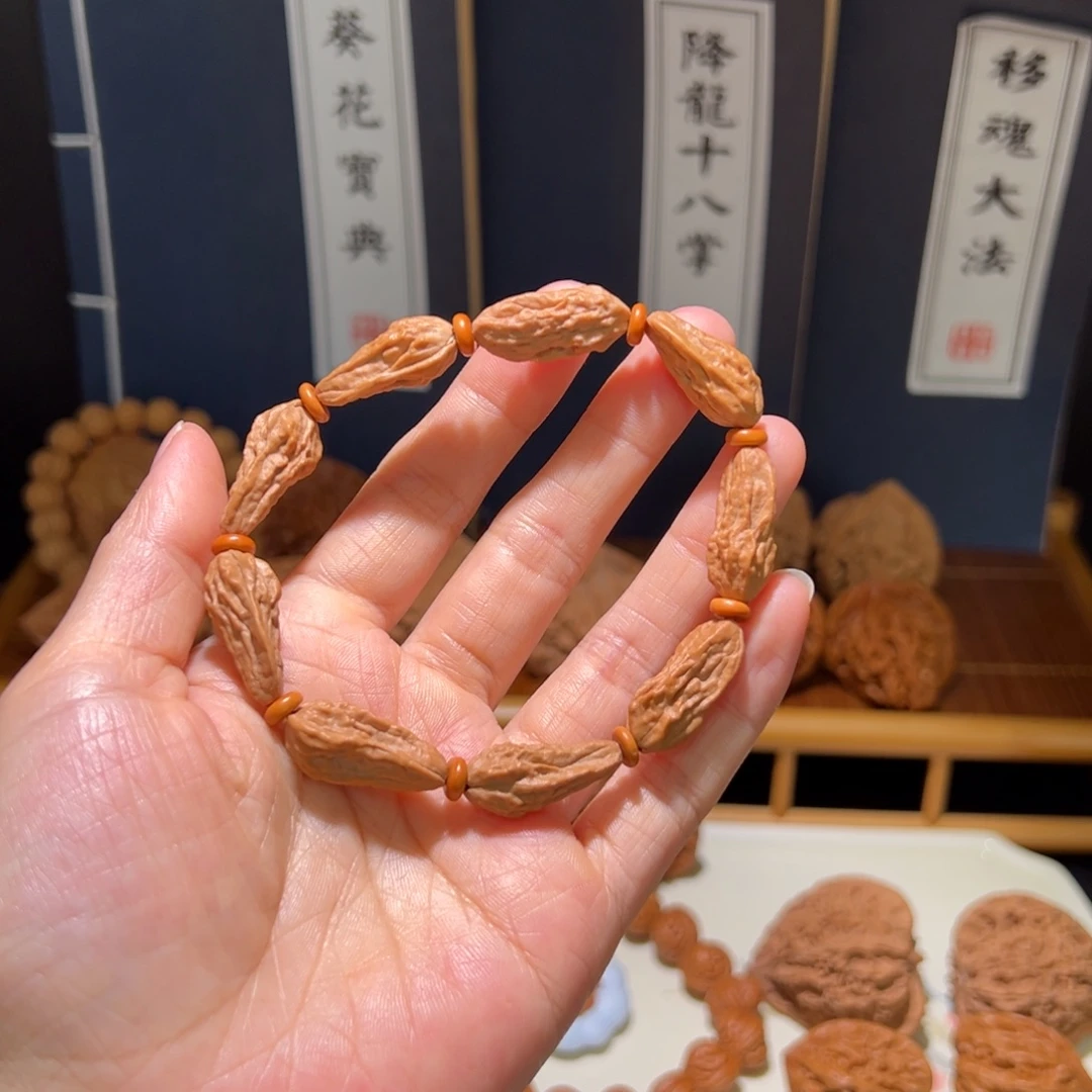 镜***衡文玩核桃把件铁豆异型